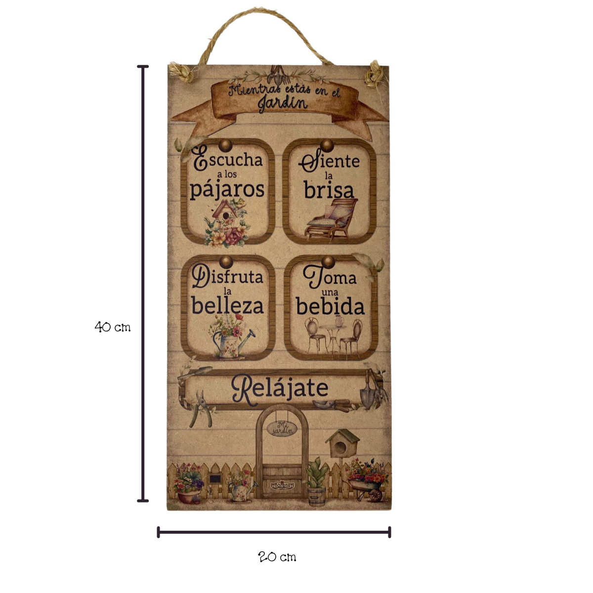 Letrero Decorativo para Jardin