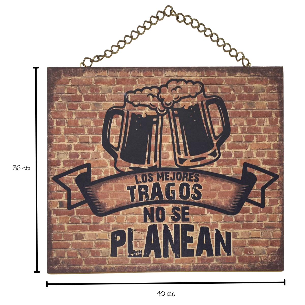 Letrero Decorativo para Bar/ Cantina / Los tragos no se planean