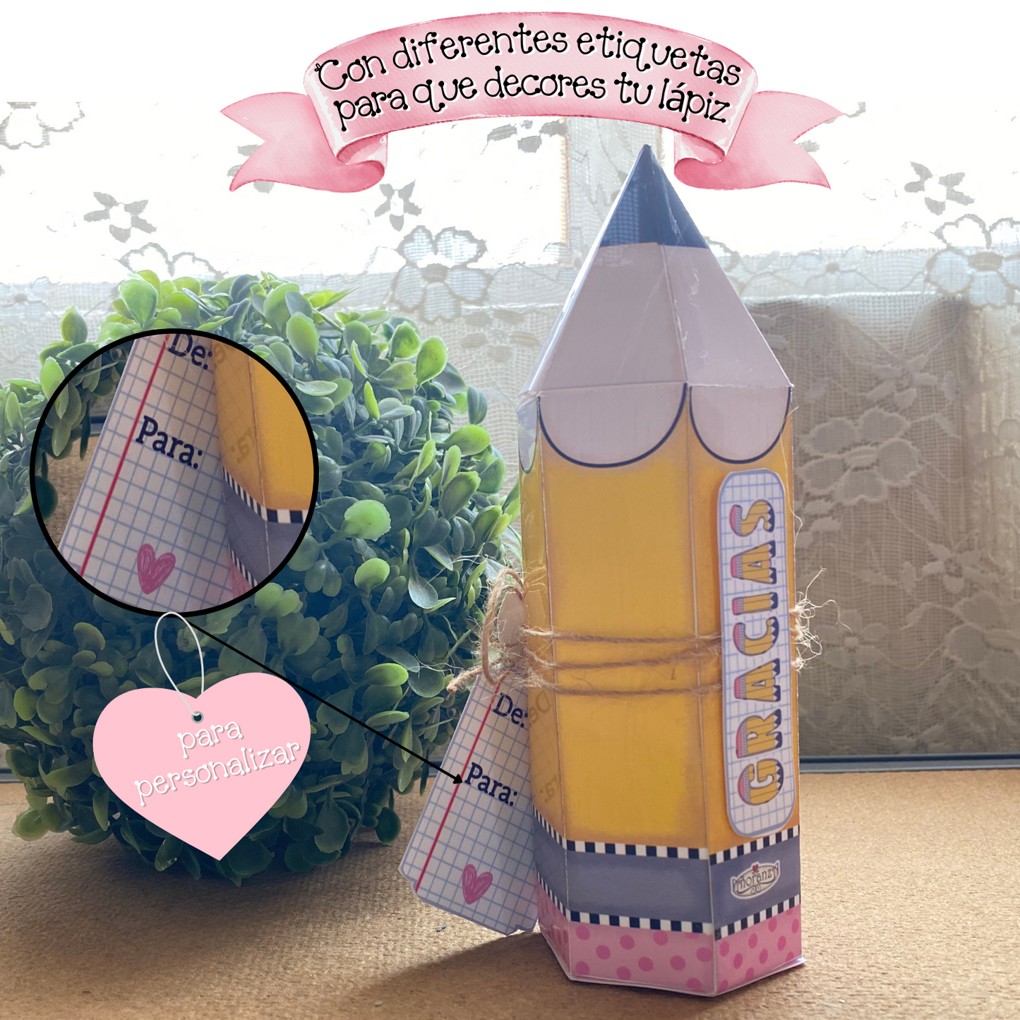 IMPRIMIBLE / Manualidad fácil para Regalo para maestra con un solo imprimible