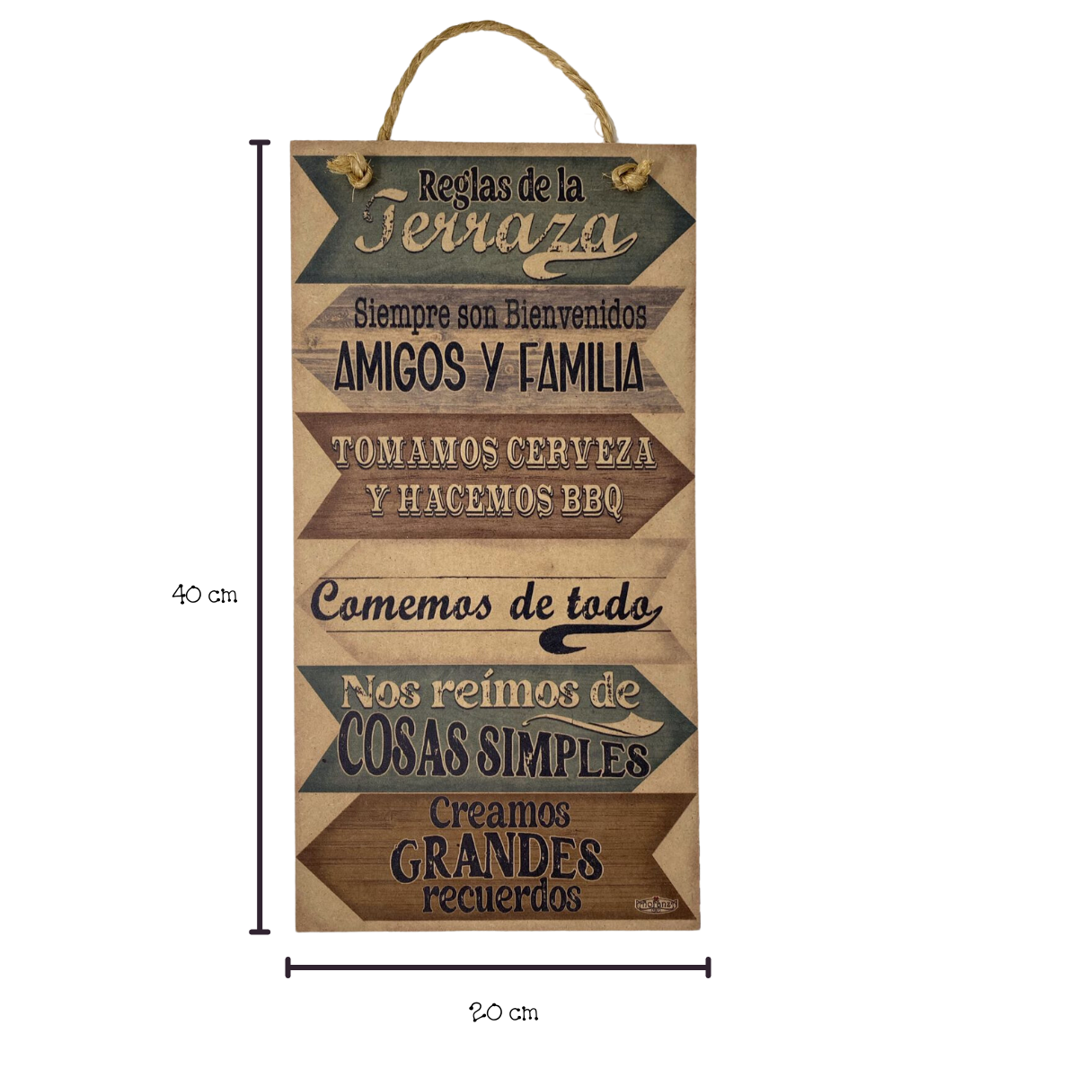 Letrero Decorativo para Terraza