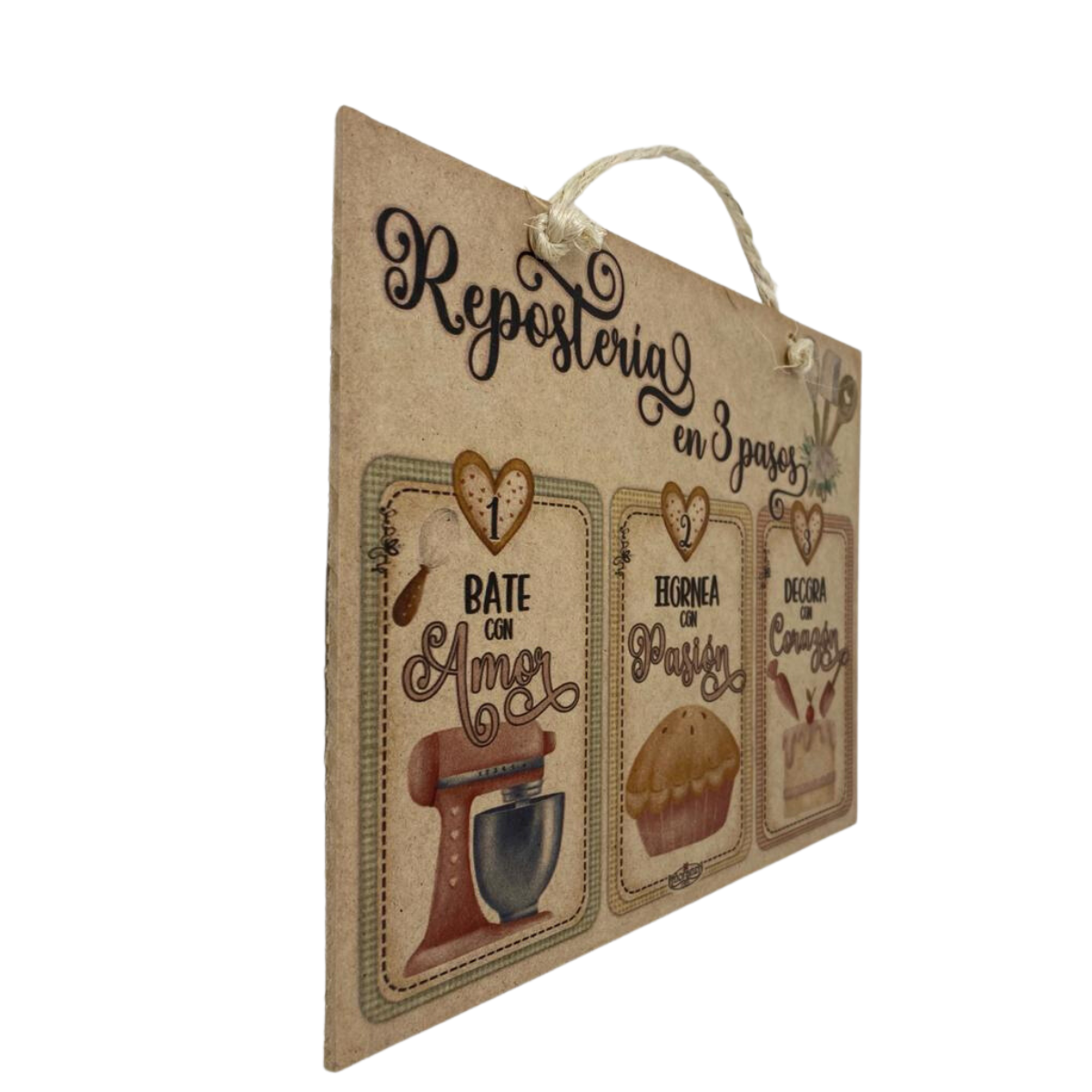 Letrero decorativo para Pastelería / Regalo para reposteras / 3 pasos