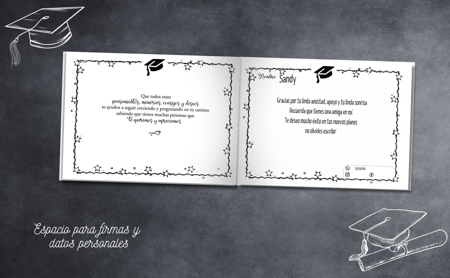 Cuaderno de firmas graduación | Me gradué - Osos
