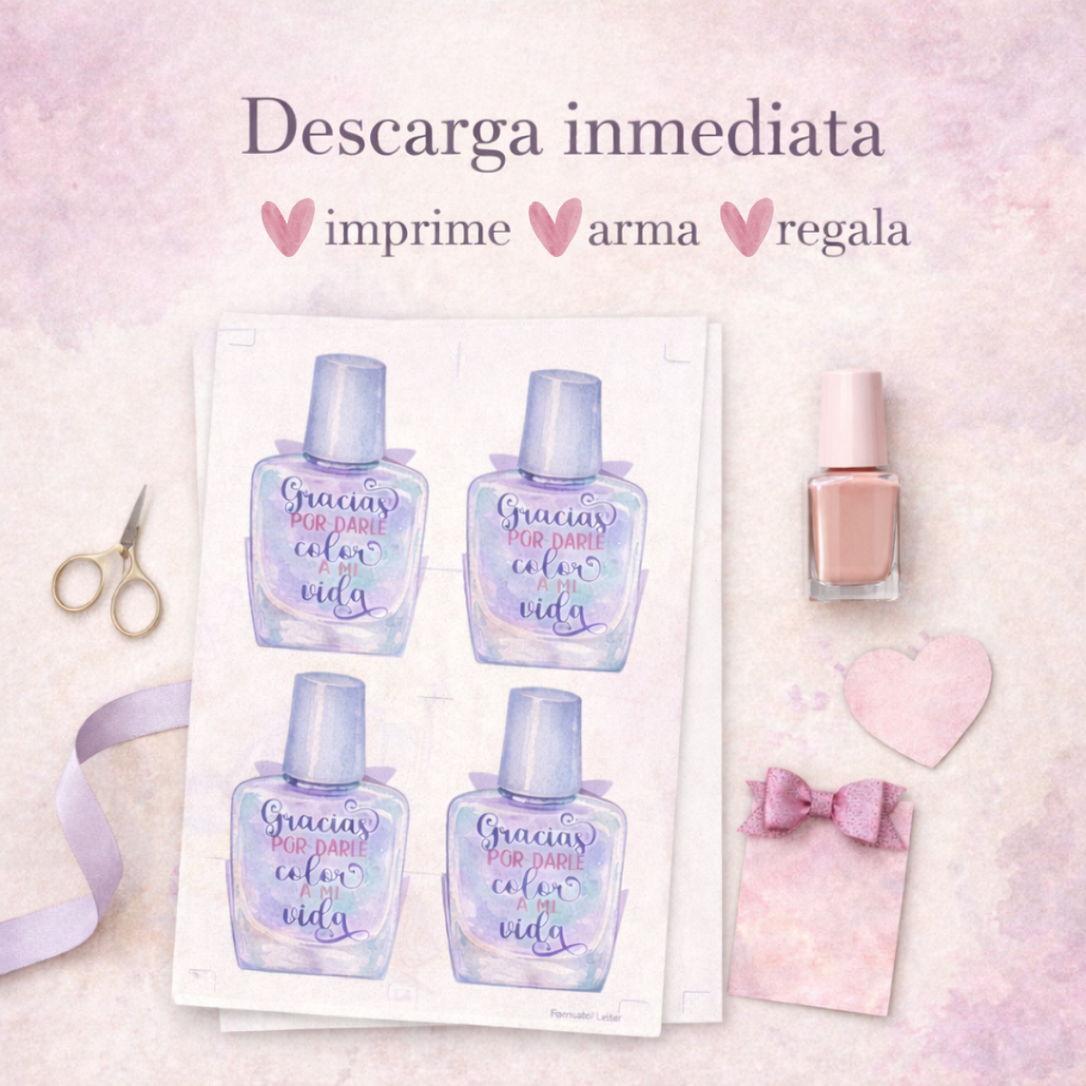 Amistad Llena de Color – Imprimible para Regalo