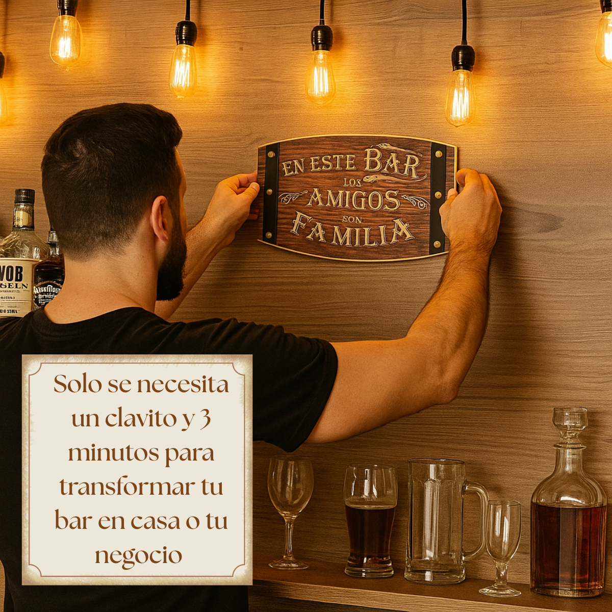 Decoración para Bar o Cantina/Bar Familia Amigos