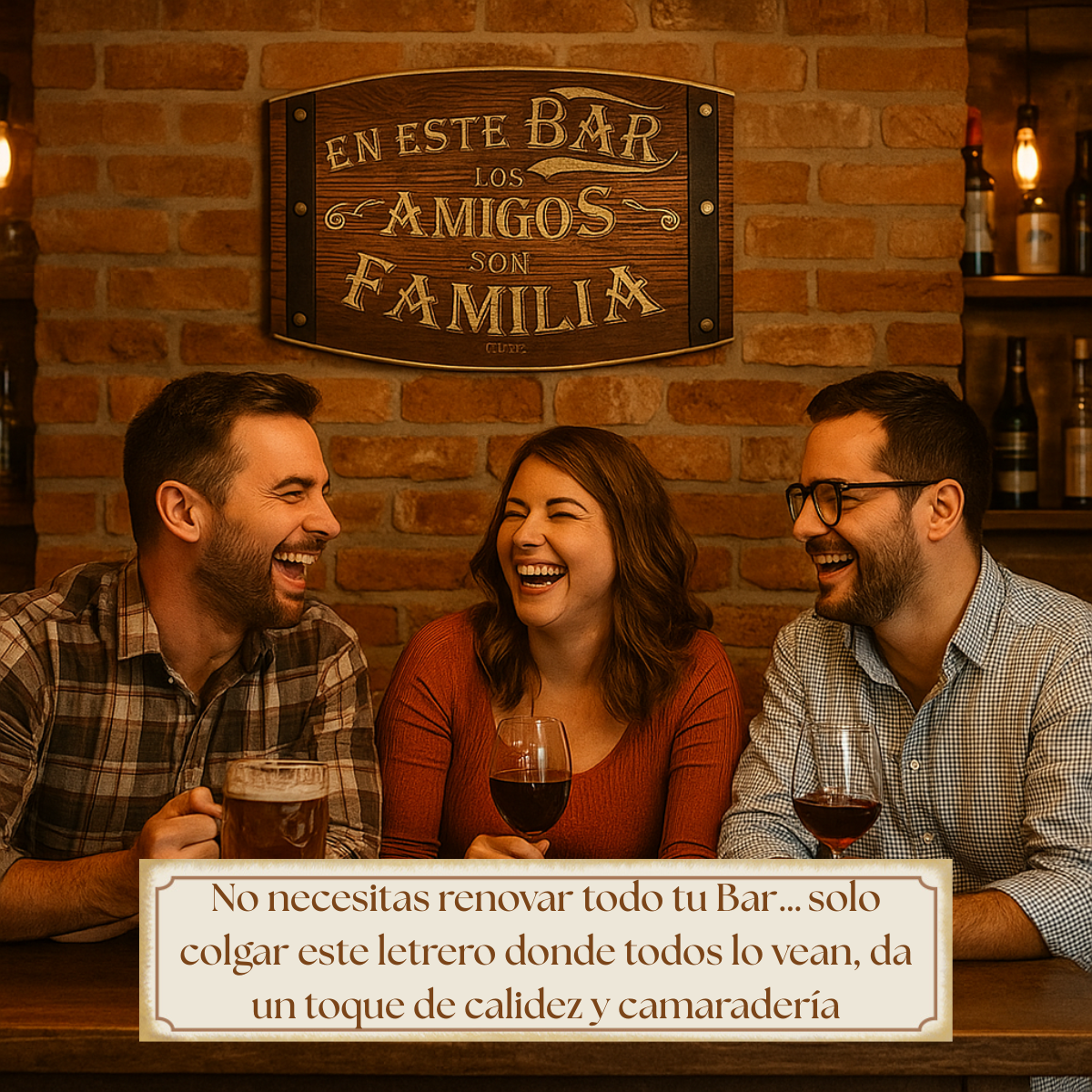 Decoración para Bar o Cantina/Bar Familia Amigos
