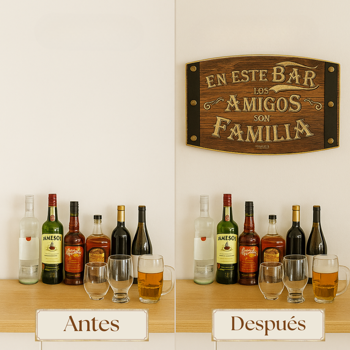 Decoración para Bar o Cantina/Bar Familia Amigos