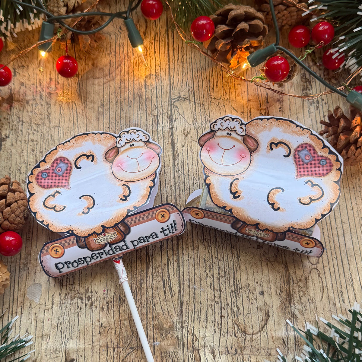 Dulce Borreguito de la Abundancia Navidad | Imprimible para Regalar Dulces o Aguinaldo