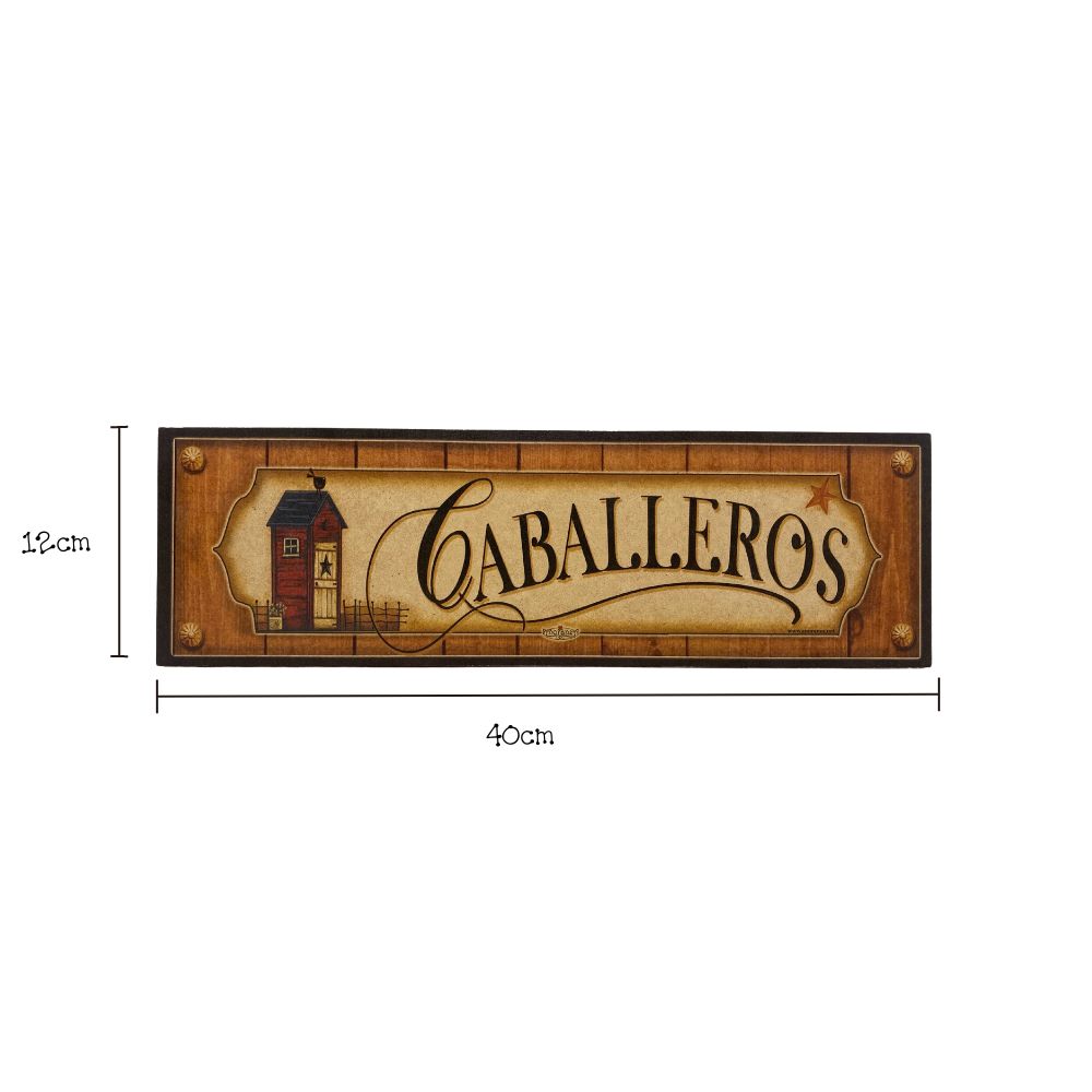 Letrero Caballeros