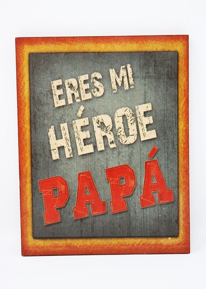 Héroe papá | Cuadro de madera