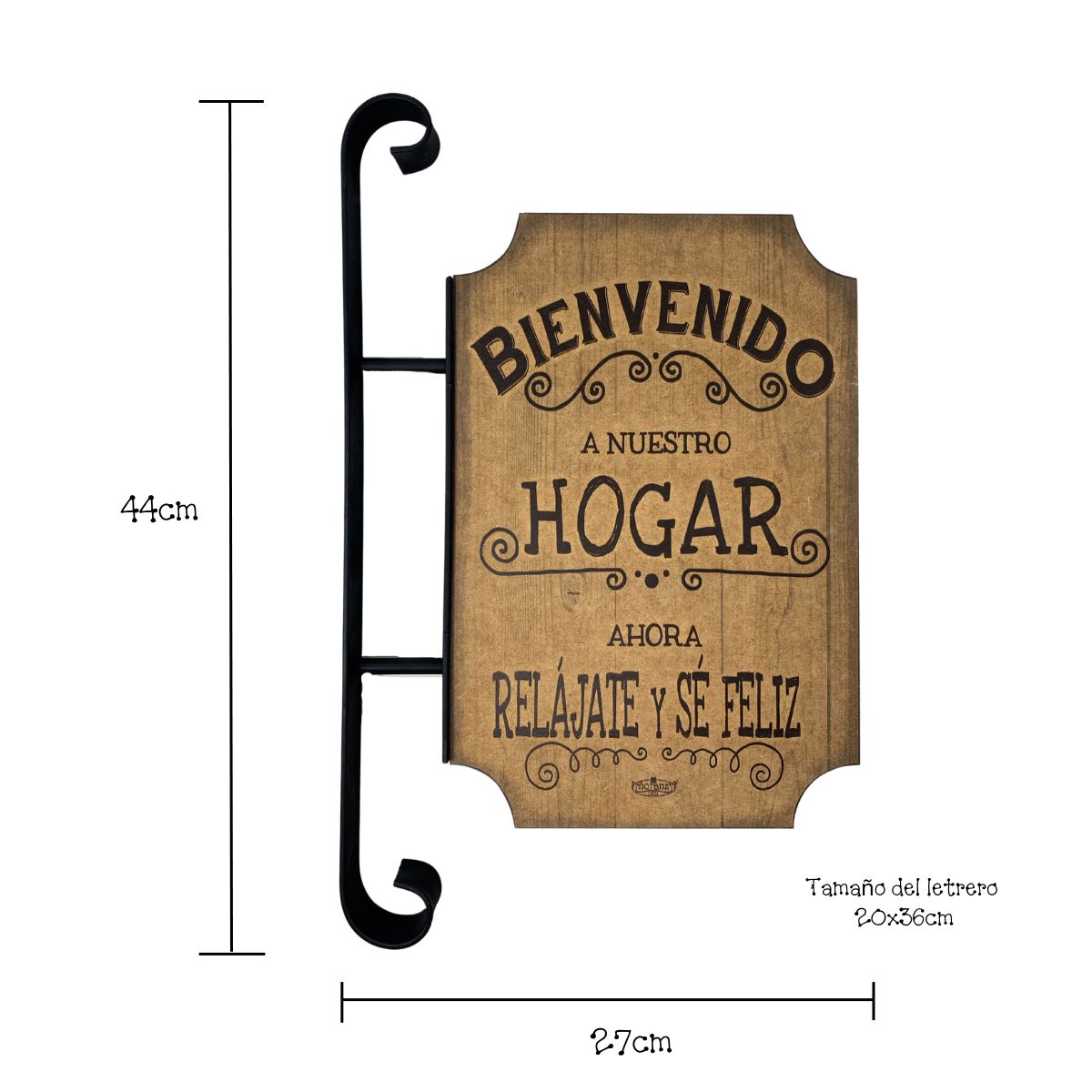 Decoraciòn para el Hogar/ Herrería Bienvenido relájate y sé feliz