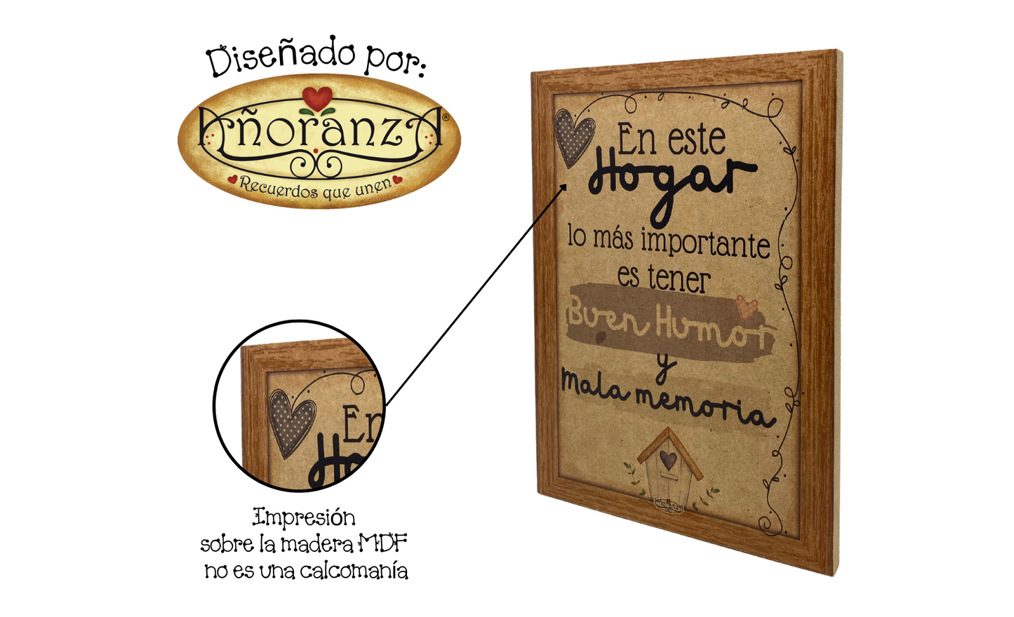 Decoración para el Hogar - Hogar buen humor y mala memoria