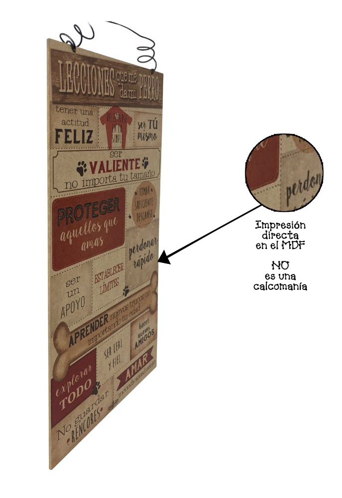 Regalo para amntes de los perros/ Decoración para clinica veterinaria/ Lecciones que me da mi Perro