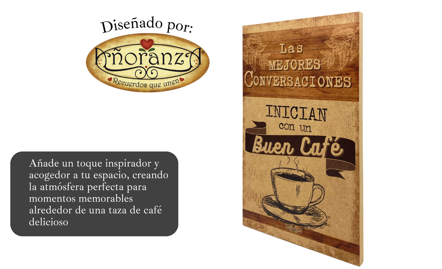 Letrero de café| Mejores conversaciones inician con un buen café