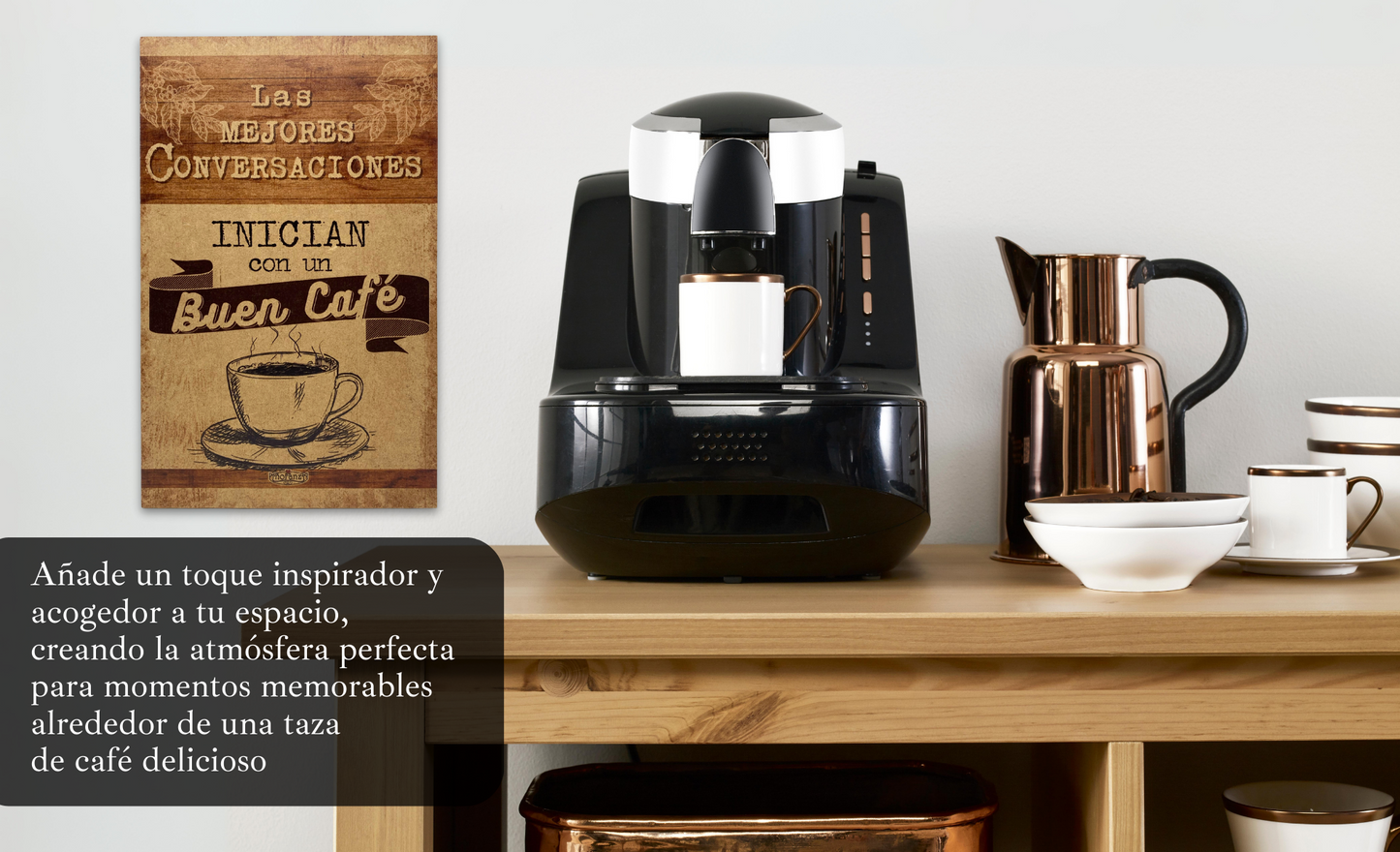 Letrero de café| Mejores conversaciones inician con un buen café