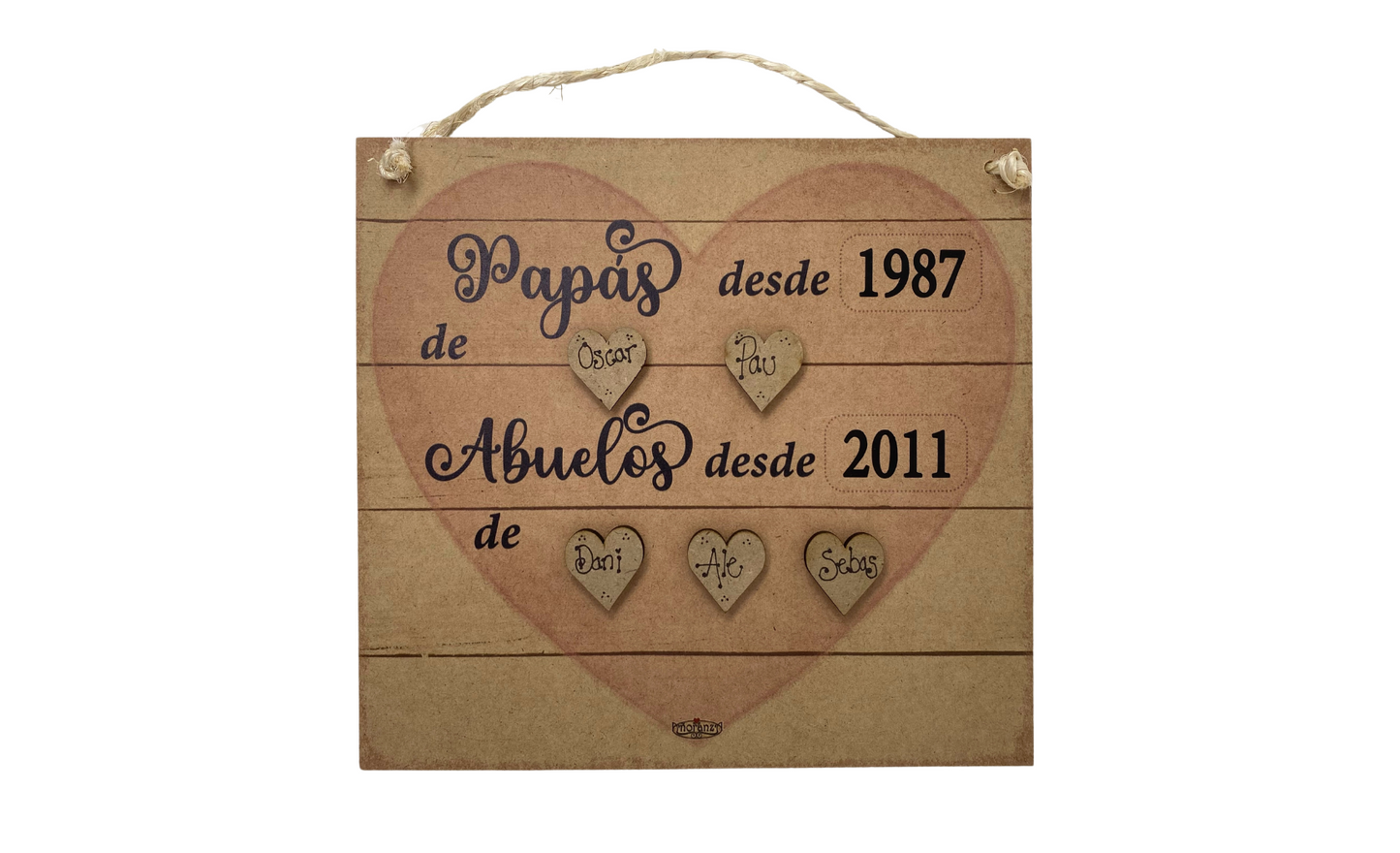 Letrero personalizado Papás y Abuelos desde…| Regalo para abuelos