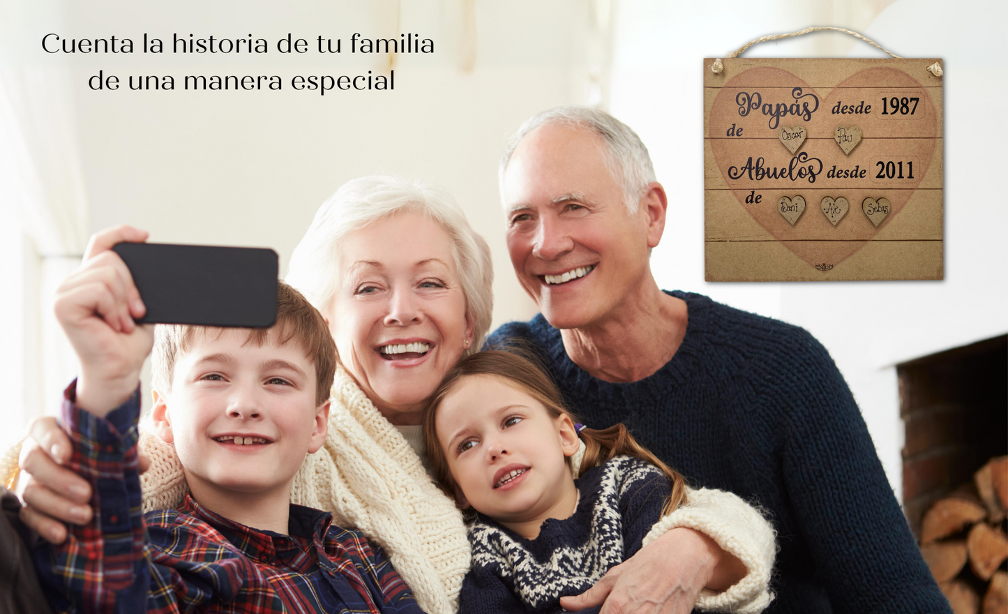 Letrero personalizado Papás y Abuelos desde…| Regalo para abuelos
