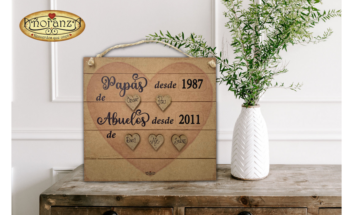 Letrero personalizado Papás y Abuelos desde…| Regalo para abuelos