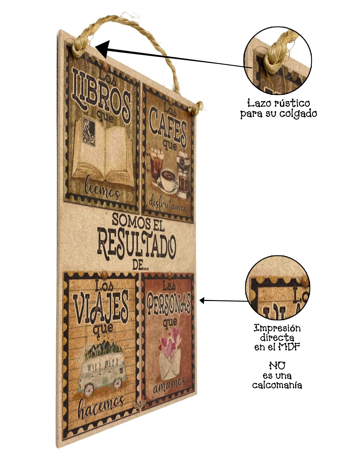 Letrero para la estación de café | Somos el Resultado | 20x32cm