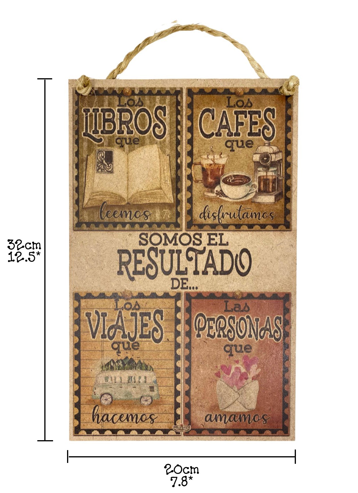 Letrero para la estación de café | Somos el Resultado | 20x32cm