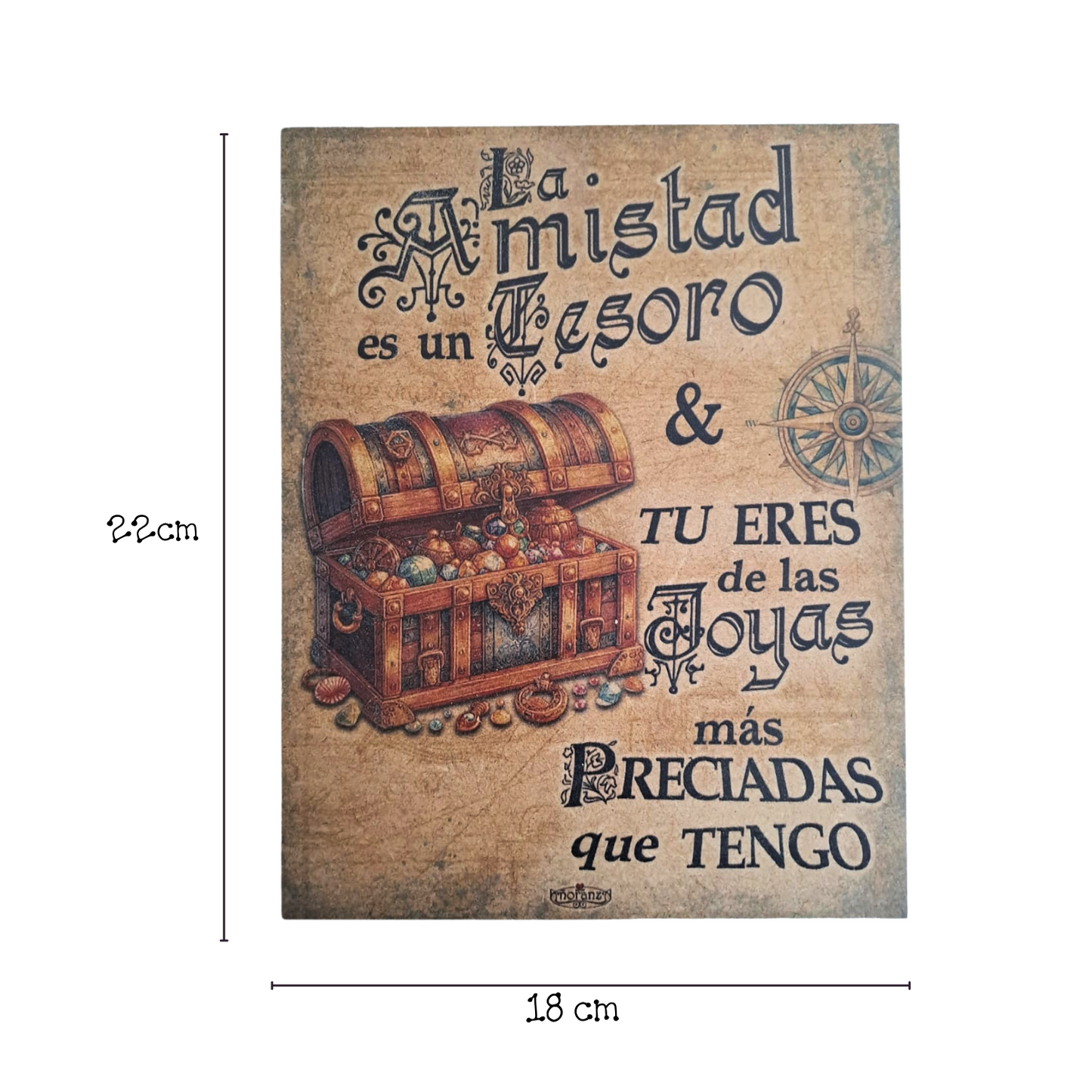 Cartel "Amistad es un tesoro" | Regalo para un amigo