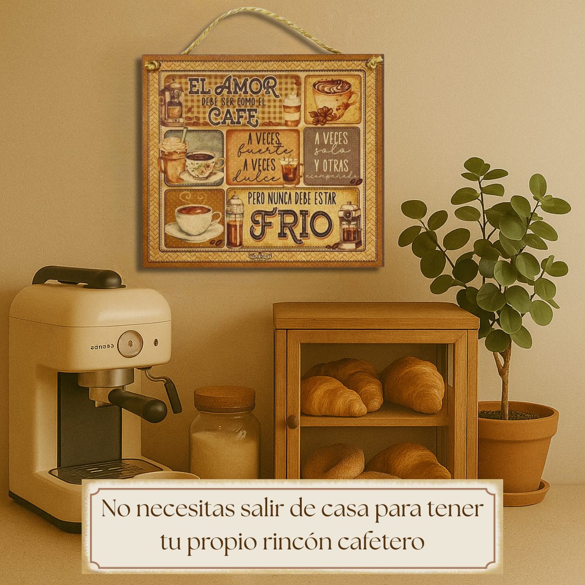 Letrero Decorativo para cafeteria, estación de café | El amor es como el Café