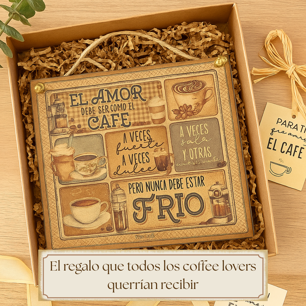 Letrero Decorativo para cafeteria, estación de café | El amor es como el Café