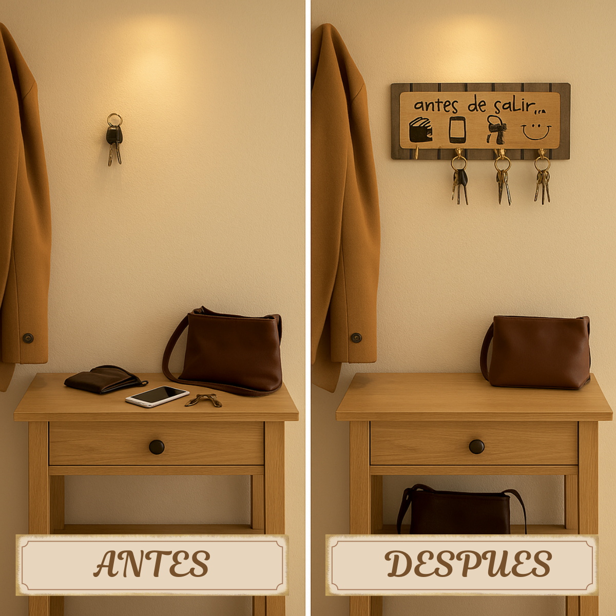 Decoracion para la entrada del hogar/ Portallaves antes de salir