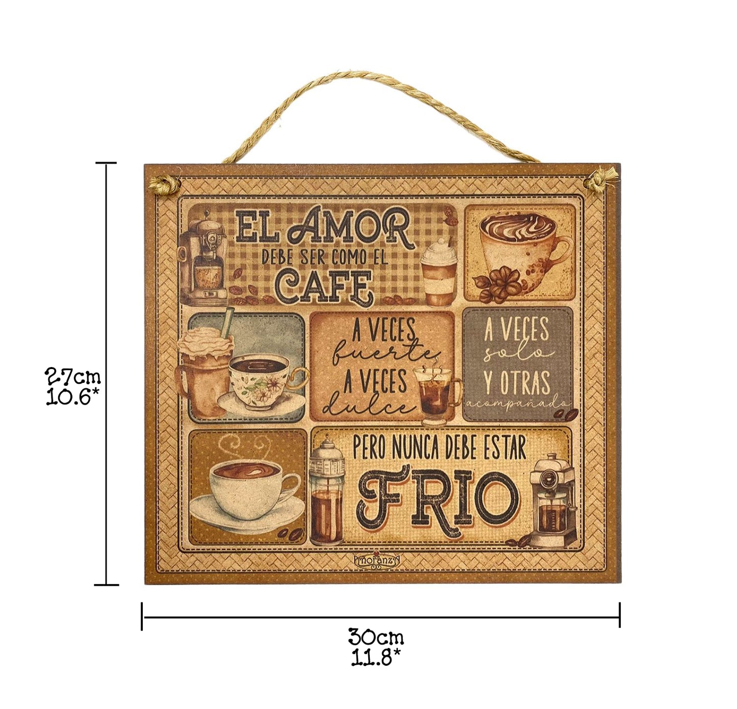 Letrero Decorativo para cafeteria, estación de café | El amor es como el Café