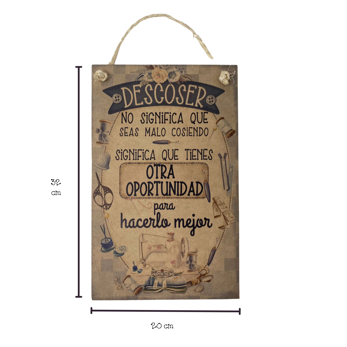 Letrero Decorativo para taller de costura/ Regalo Costurera
