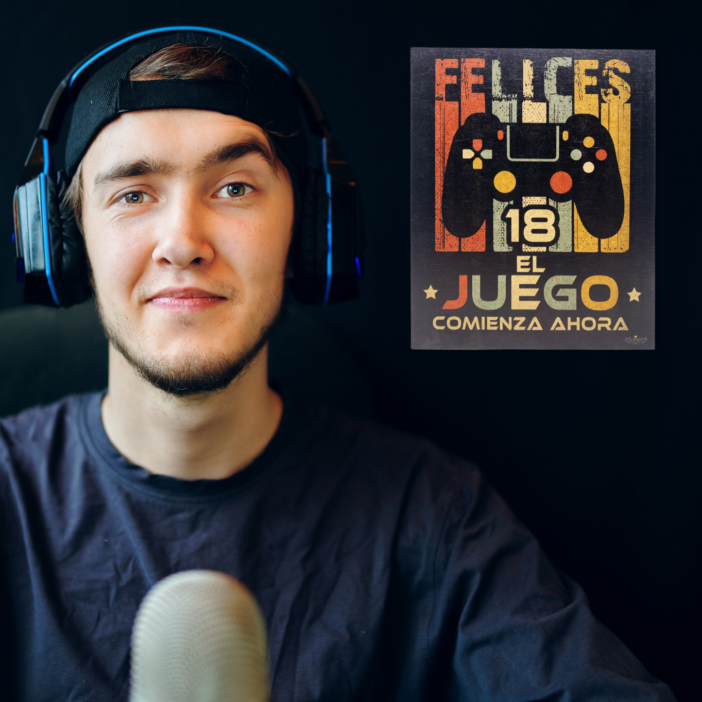 Cuadro de Madera "Felices 18: El Juego Comienza Ahora" - Regalo Original para Cumpleaños de 18 Años