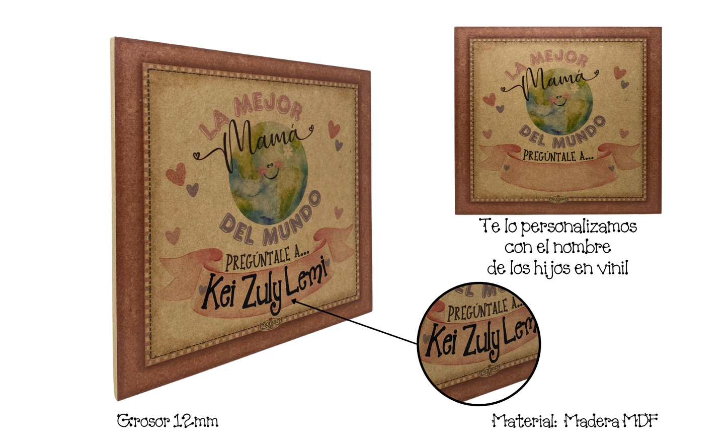 Cuadro Mejor mama pregúntale a, Regalo único para mamá Personalizado, Ideal para la casa o su oficina