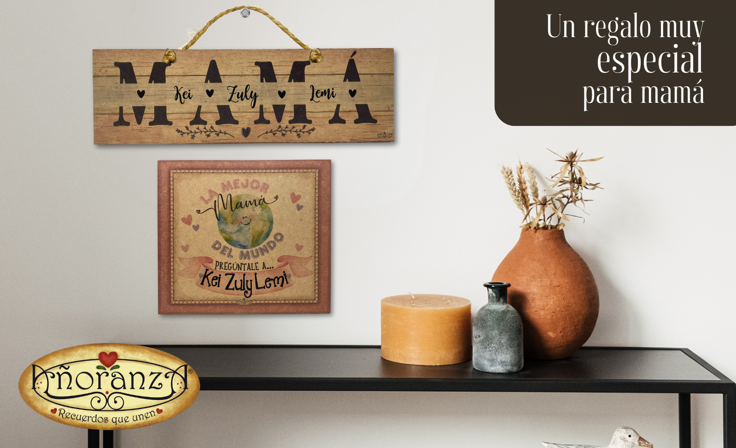 Cuadro Mejor mama pregúntale a, Regalo único para mamá Personalizado, Ideal para la casa o su oficina