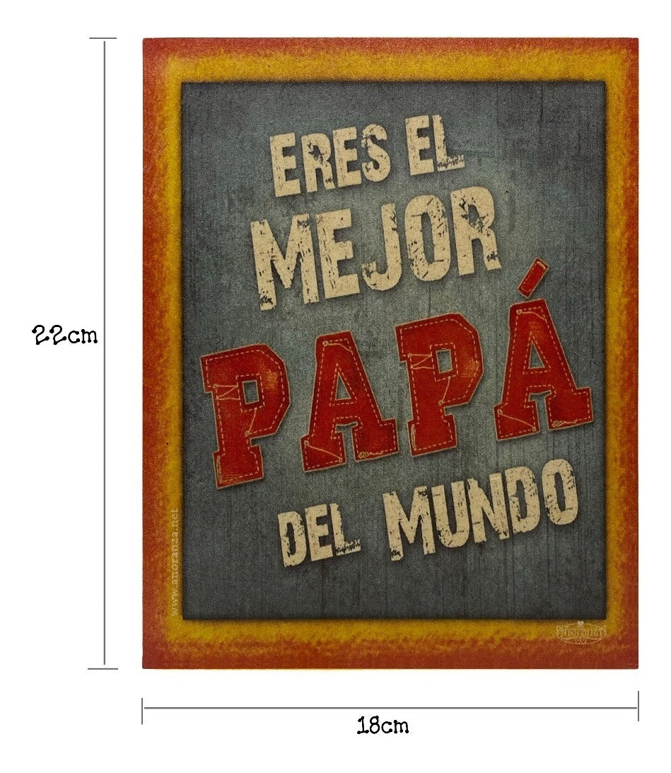Mejor papá | Cuadro de madera