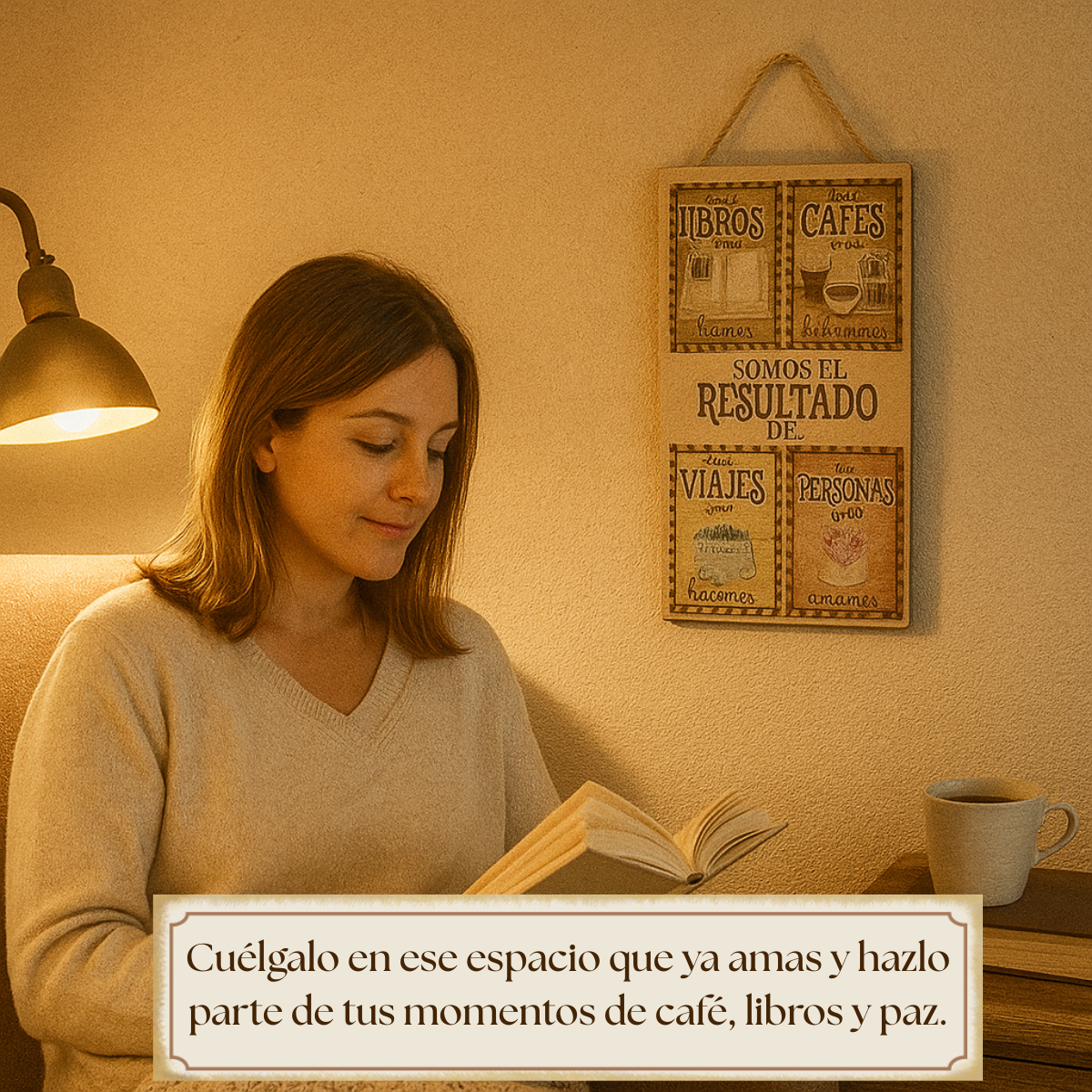 Letrero para la estación de café | Somos el Resultado | 20x32cm