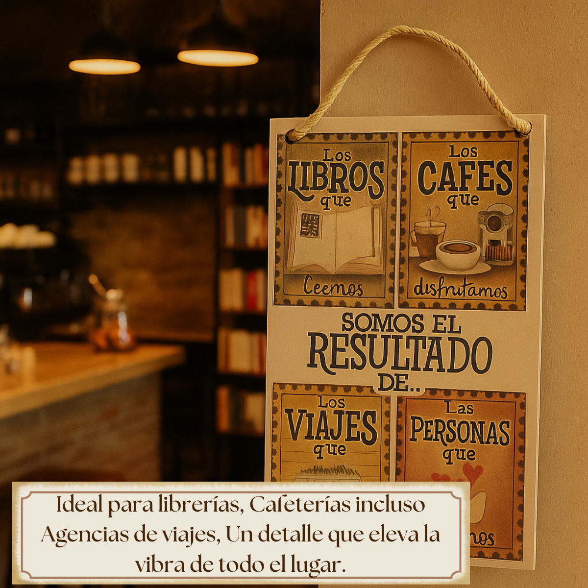 Letrero para la estación de café | Somos el Resultado | 20x32cm
