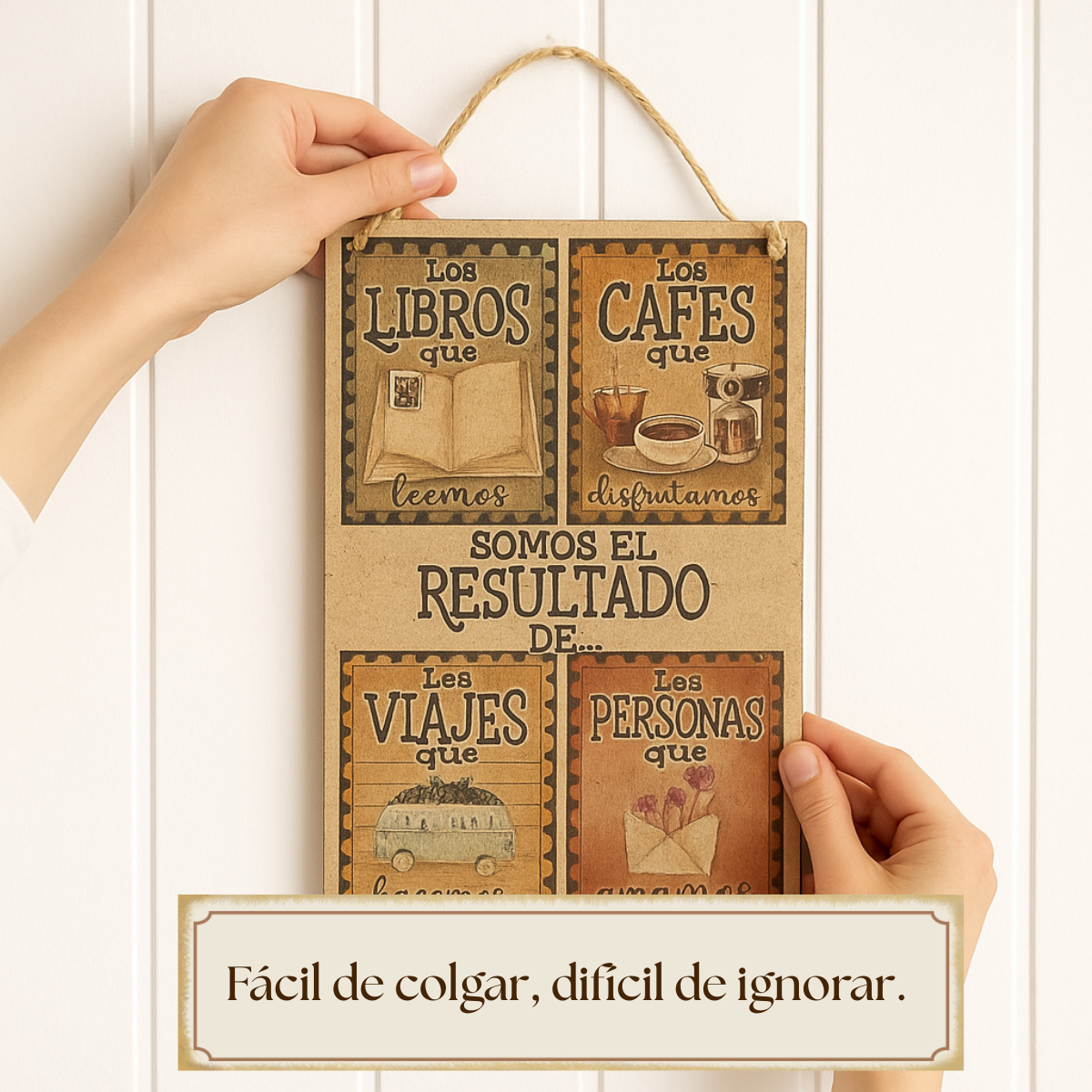 Letrero para la estación de café | Somos el Resultado | 20x32cm
