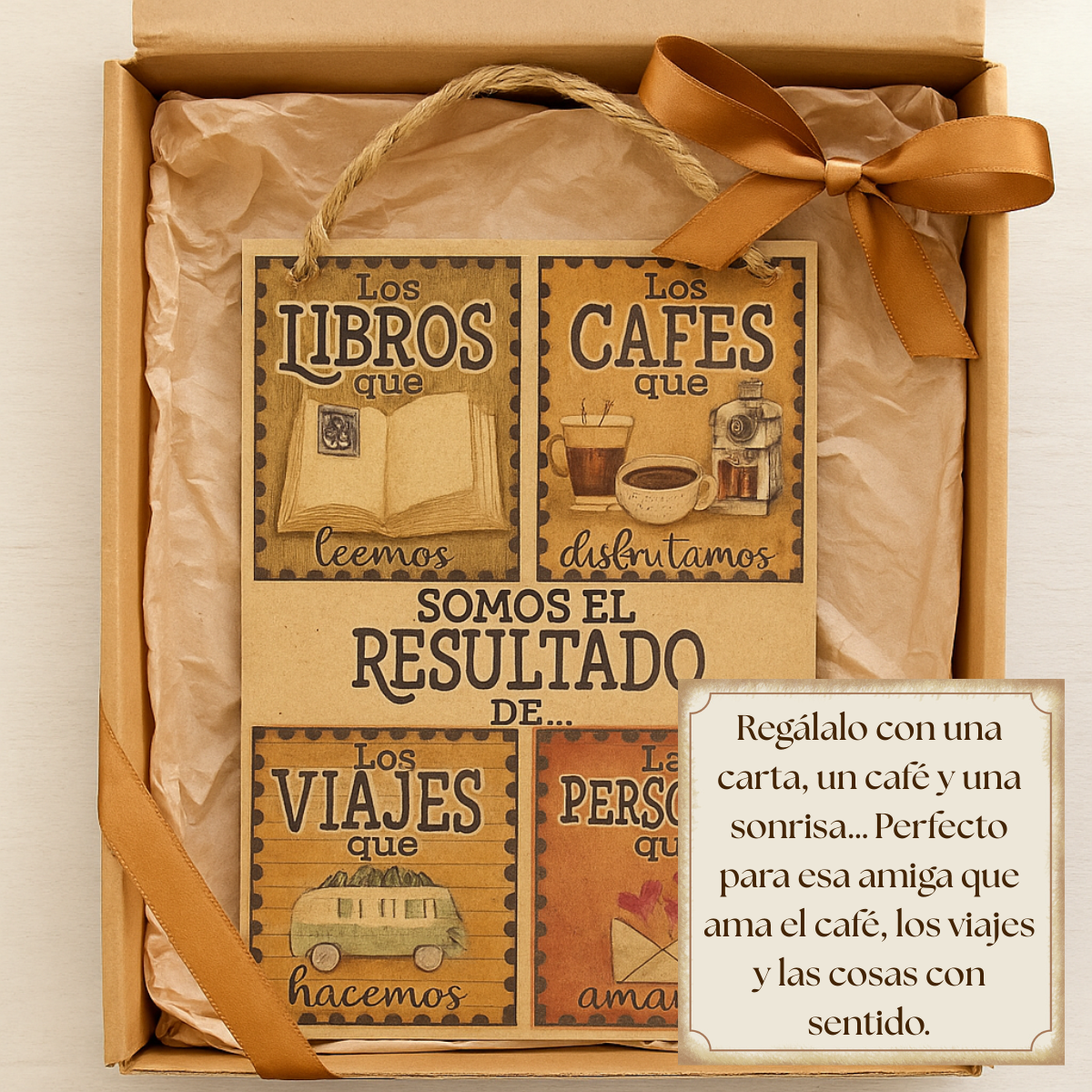 Letrero para la estación de café | Somos el Resultado | 20x32cm
