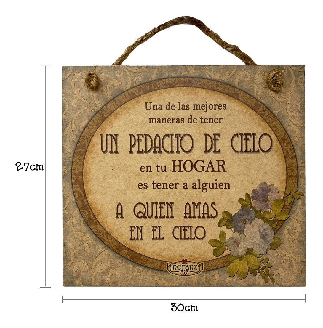 Letrero Homenaje/ Regalo aniversario luctuoso, etc./Alguien en el cielo