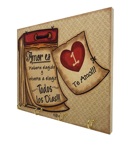 Regalo aniversario, cumpleaños pareja, boda, etc./Amor es portallaves