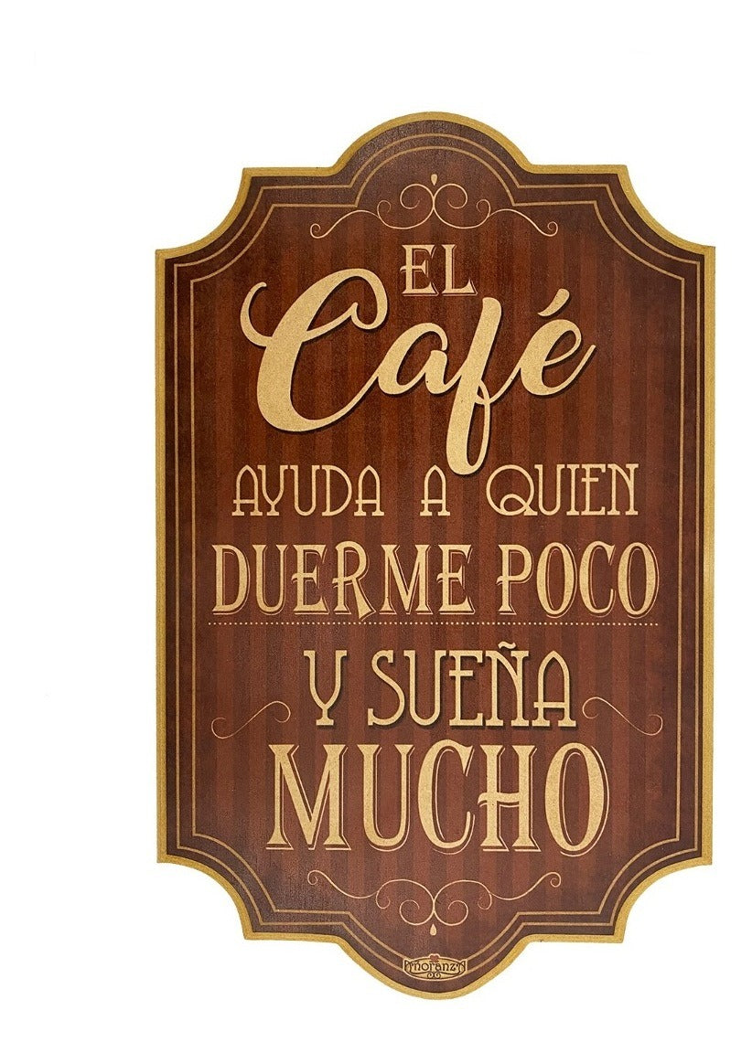 Decoración para cafetería, estación de café en el hogar/Café Sueña Mucho
