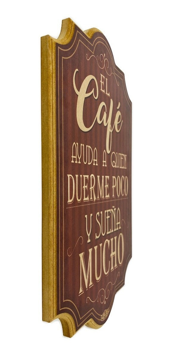 Decoración para cafetería, estación de café en el hogar/Café Sueña Mucho