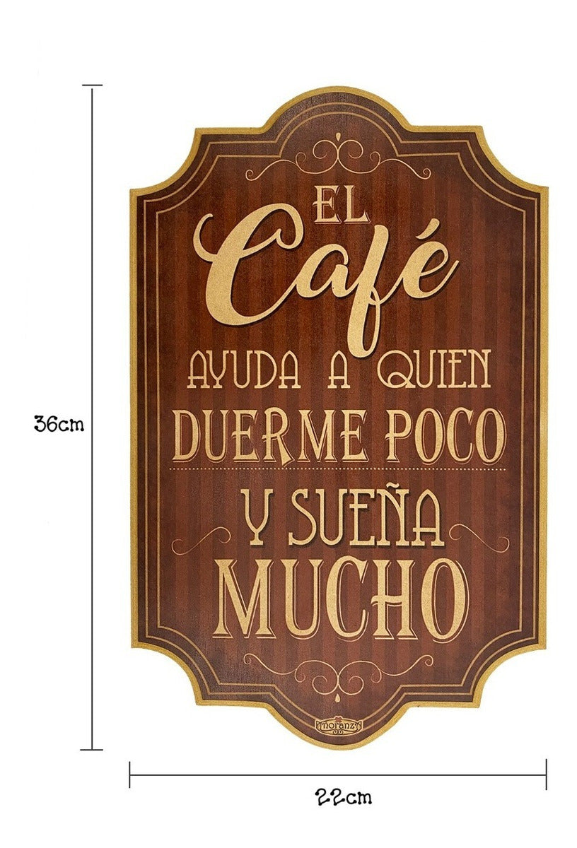 Decoración para cafetería, estación de café en el hogar/Café Sueña Mucho