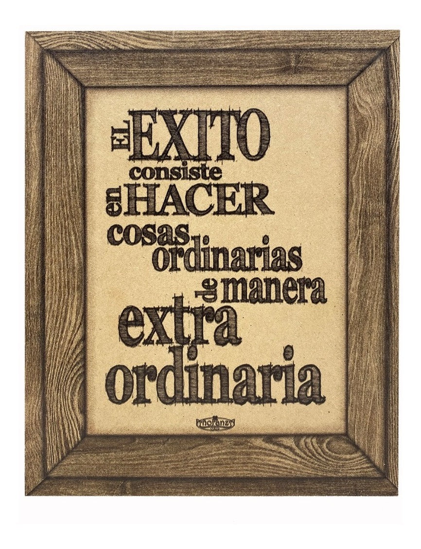 Letrero Decorativo para oficina, lugar de trabajo/ Letrero para Regalo/ Éxito Extraordinario