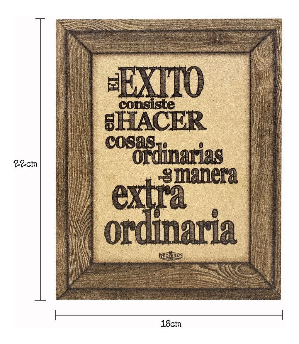 Letrero Decorativo para oficina, lugar de trabajo/ Letrero para Regalo/ Éxito Extraordinario