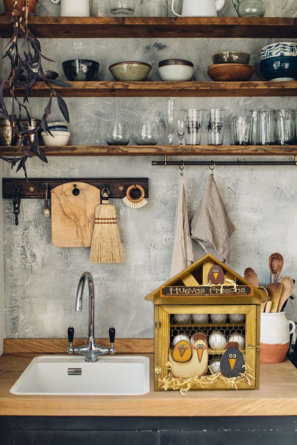 Decoración para cocina/ Casita Porta Huevos