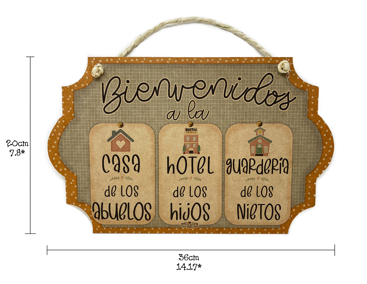 Regalo para abuelos/ Decoración casa abuelos/Bienvenidos Abuelos Hotel y Guardería