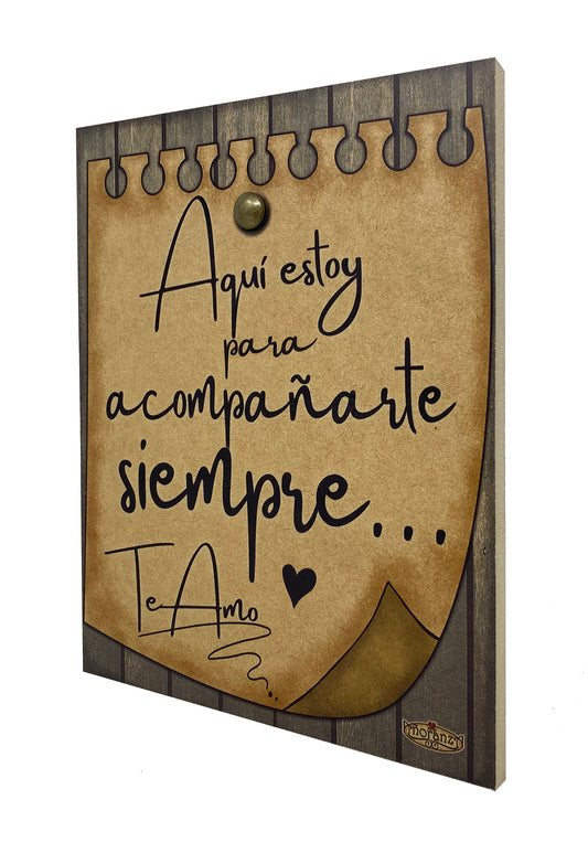 Regalo para tu pareja, aniversario, cumpleaños etc./Aquí estoy Te Amo