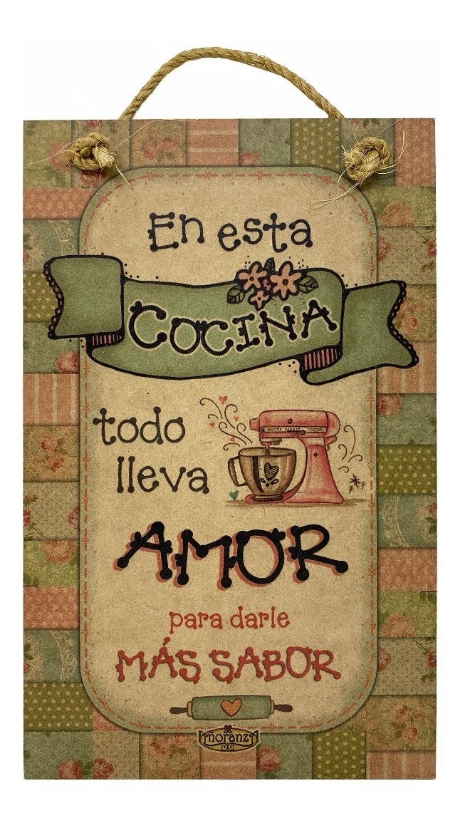 Decoración para Cocina del Hogar, Restaurante etc. /Cocina con amor