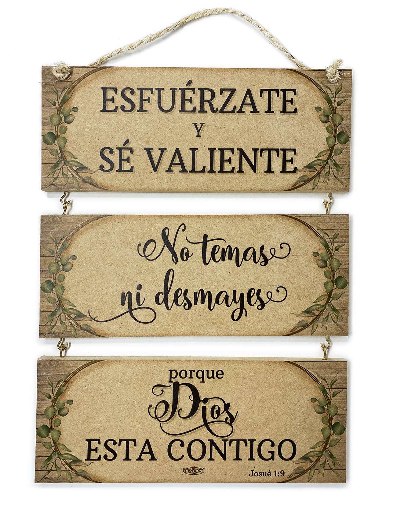 Letrero Decorativo Esfuérzate y se Valiente