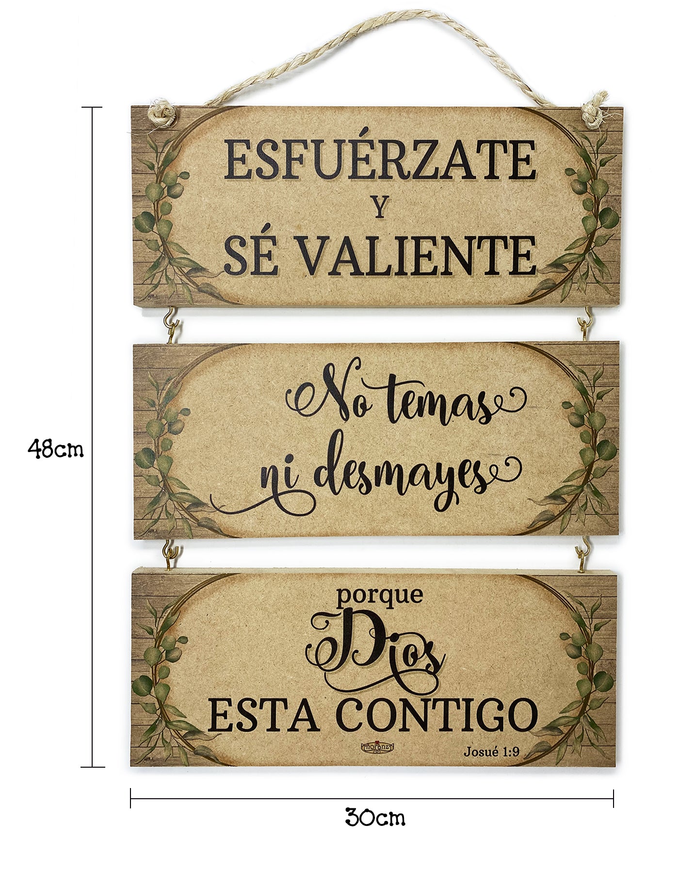Letrero Decorativo Esfuérzate y se Valiente